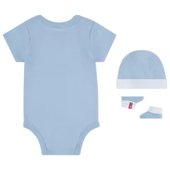 Chapeaux, Bonnets, Écharpes|Chaussettes, Chaussons*Levi's Kids Coffret naissance Body + Bonnet + Chaussons 6-12 mois de Bleu