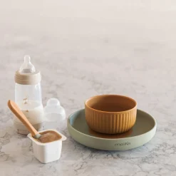 Coffrets*Maïka Coffret Repas en Silicone de Sauge / Ocre