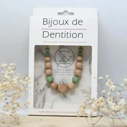 Bijoux|Soins & Beauté*Irréversible Collier d'allaitement et de portage de Vert et bois