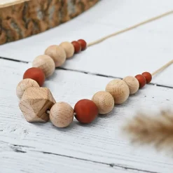 Bijoux|Soins & Beauté*Irréversible Collier d'allaitement et de portage de Rouille et bois