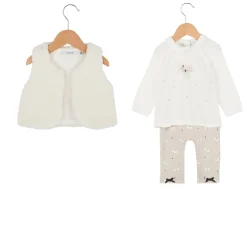 Combinaisons, Salopettes|Prématuré*Marèse Combinaison + gilet Petit Koala de Écru/Beige