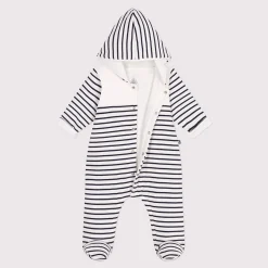 Combinaisons, Salopettes|Combinaisons, Salopettes*Petit Bateau Combinaison ouatinée à capuche et pieds de Marinière