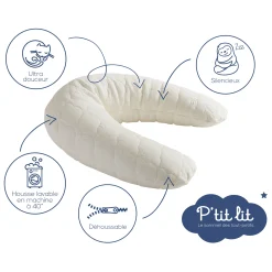 Coussins D'Allaitement|Coussins D'Allaitement*P'tit lit Coussin d'allaitement Bamboo de Ecru