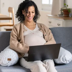 Coussins D'Allaitement|Coussins D'Allaitement*Béaba Coussin d'allaitement Big Flopsy™ jersey de coton de Flower Gris