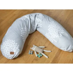 Coussins D'Allaitement|Coussins D'Allaitement*Béaba Coussin d'allaitement Big Flopsy™ jersey de coton de Flower Gris