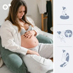 Cales-Bébé|Coussins D'Allaitement*Babymoov Coussin de maternité doomoo Buddy de Corduroy Green