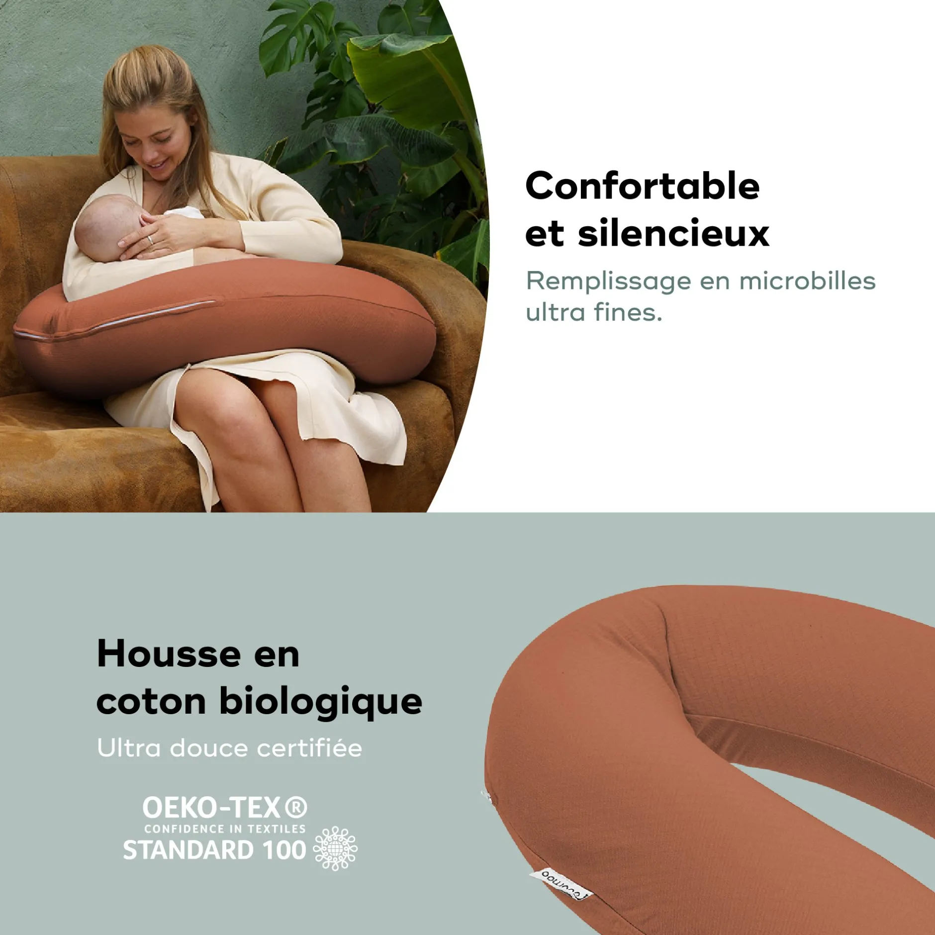 Coussins D'Allaitement|Coussins D'Allaitement*Babymoov Coussin de maternité doomoo Buddy de Tetra Terracotta