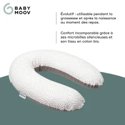 Cales-Bébé|Coussins D'Allaitement*Babymoov Coussin de maternité doomoo Buddy de risotto taupe