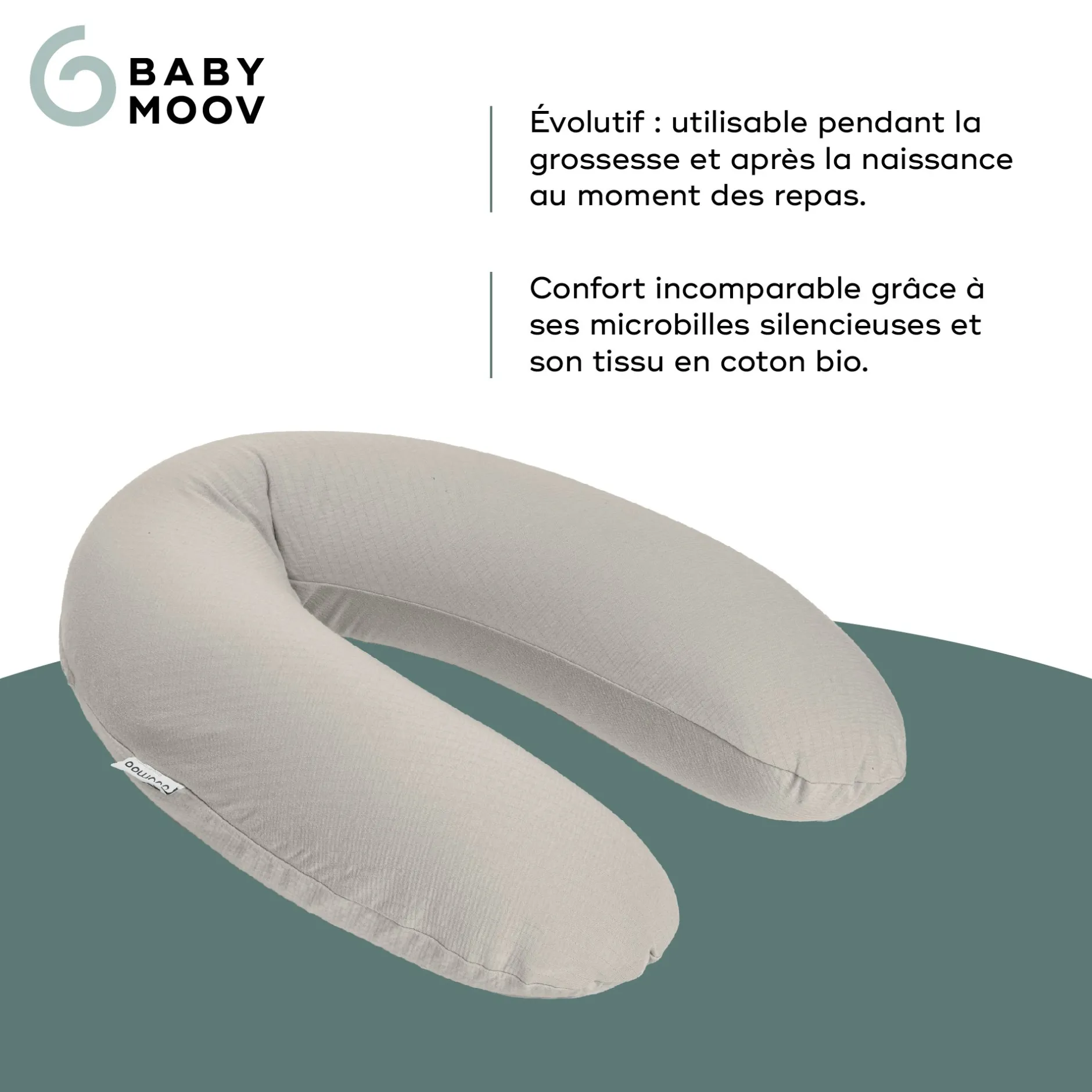 Coussins D'Allaitement|Coussins D'Allaitement*Babymoov Coussin de maternité doomoo Tetra de Jersey Sand