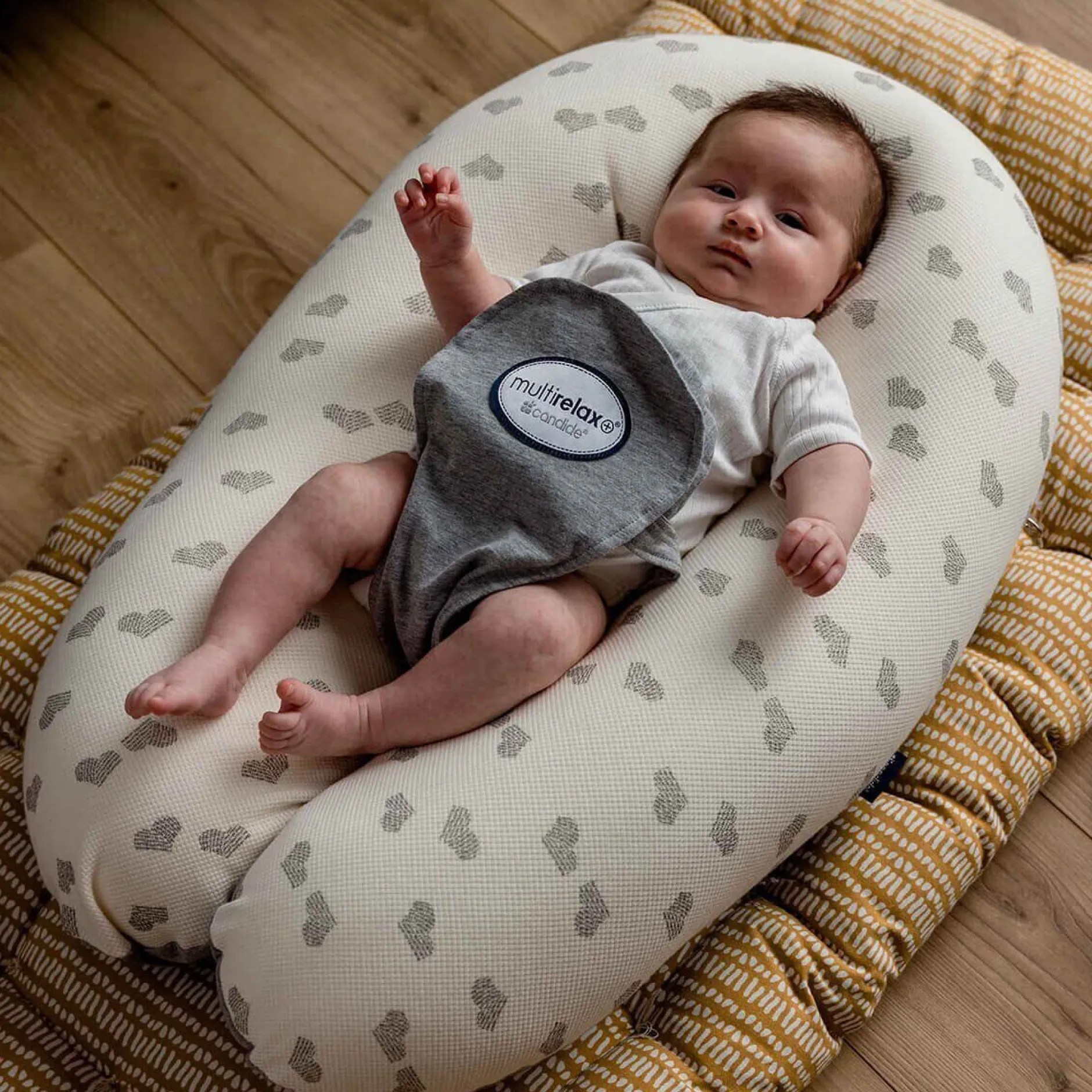 Coussins D'Allaitement|Coussins D'Allaitement*Candide Coussin de Maternité Multirelax de jersey Cœur / Gris