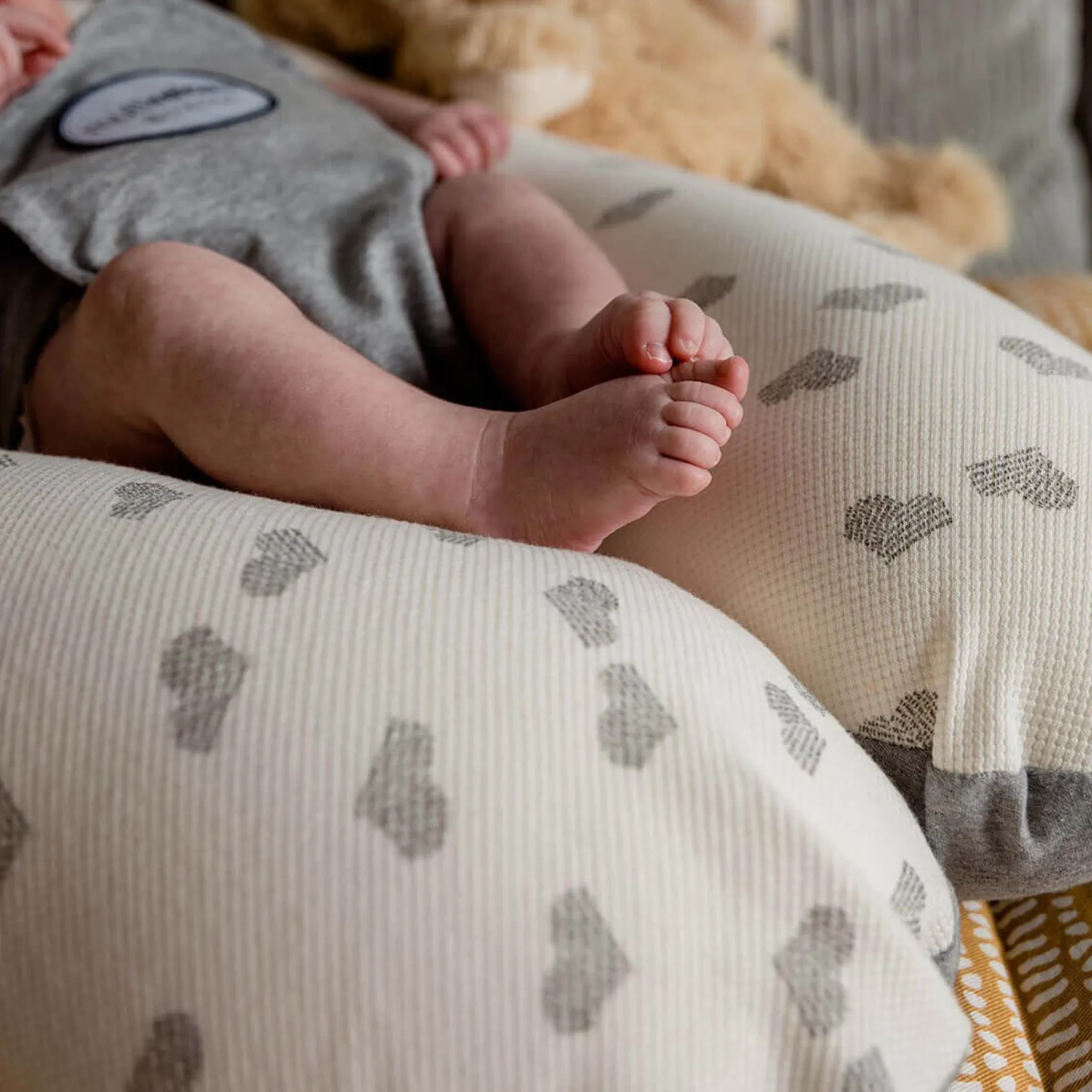 Coussins D'Allaitement|Coussins D'Allaitement*Candide Coussin de Maternité Multirelax de jersey Cœur / Gris