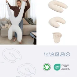 Coussins D'Allaitement|Coussins D'Allaitement*Babymoov Coussin de maternité Twisty 2 en 1 doomoo de Petals Latte