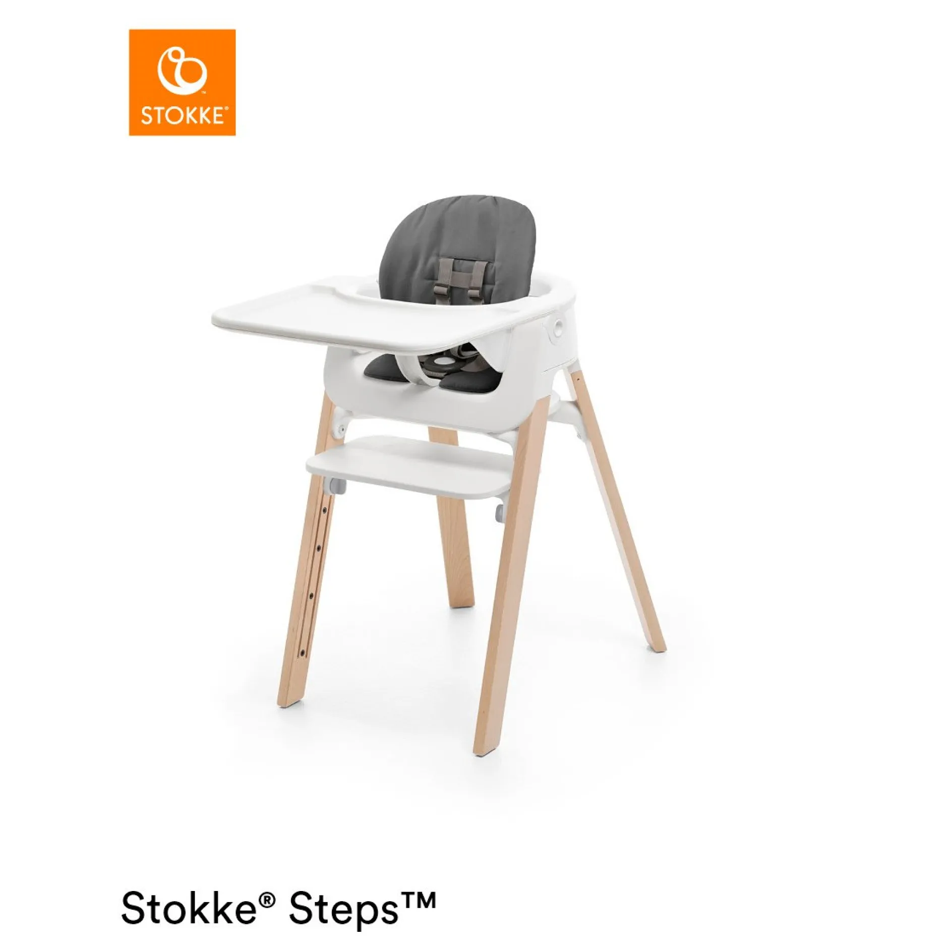 Autres Accessoires Pour Chaise Haute|Coussins De Chaise*Stokke® Coussin Steps™ de Chevrons gris