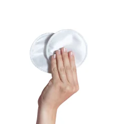 Accessoires De Soin Allaitement*Carriwell Coussinets d'allaitement lavables en soie naturelle de Blanc