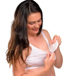 Accessoires De Soin Allaitement*Carriwell Coussinets d'allaitement lavables en soie naturelle de Blanc