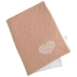 Couvertures*Sauthon Baby Déco Couverture Petit Cœur de Vieux Rose