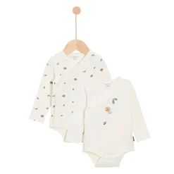 Bodies*P'tit bisou Cœur de pain d'épice Cœur de pain d'épice Lot de 2 bodies manches longues de Secret Forest