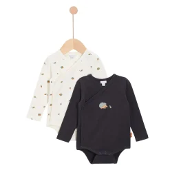 Bodies*P'tit bisou Cœur de pain d'épice Lot de 2 bodies manches longues de Secret Forest