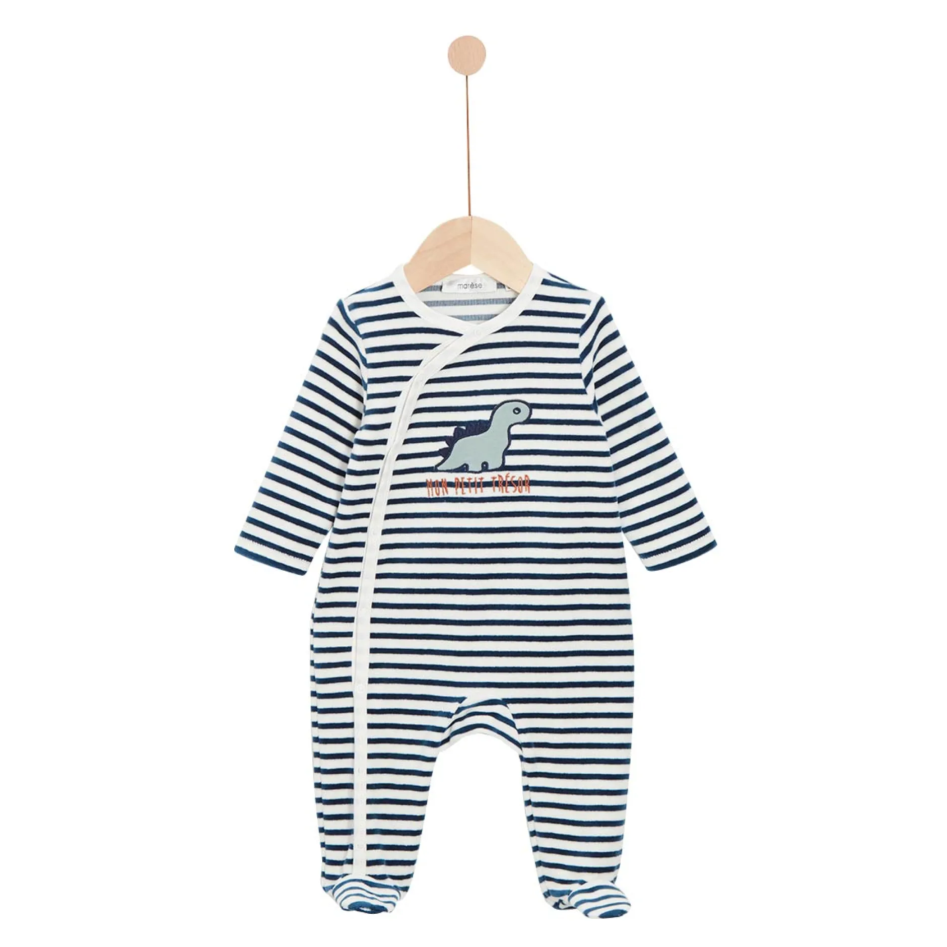 Pyjamas|Pyjamas*Marèse Dino d'Automne Pyjama de Stripe Pheasant Écru/Bleu