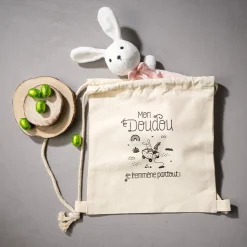 Doudous*P'tit bisou Doudou Lapin de Ecru Rose