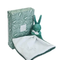 Doudous*Doudou et Compagnie Doudou Lapin mouchoir de Vert Sauge