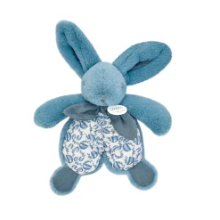 Doudous*Doudou et Compagnie Doudou plat Lapin DOUDOU® 18 cm de Bleu