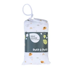 Draps Housses*Petit à petit Drap housse jersey 60 x 120 cm de Imprimé chiot