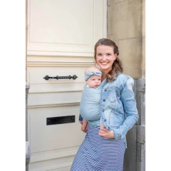 Écharpes De Portage|Tout Pour Vos Balades*Babylonia Echarpe de portage Tricot-slen bamboo de Blue fog