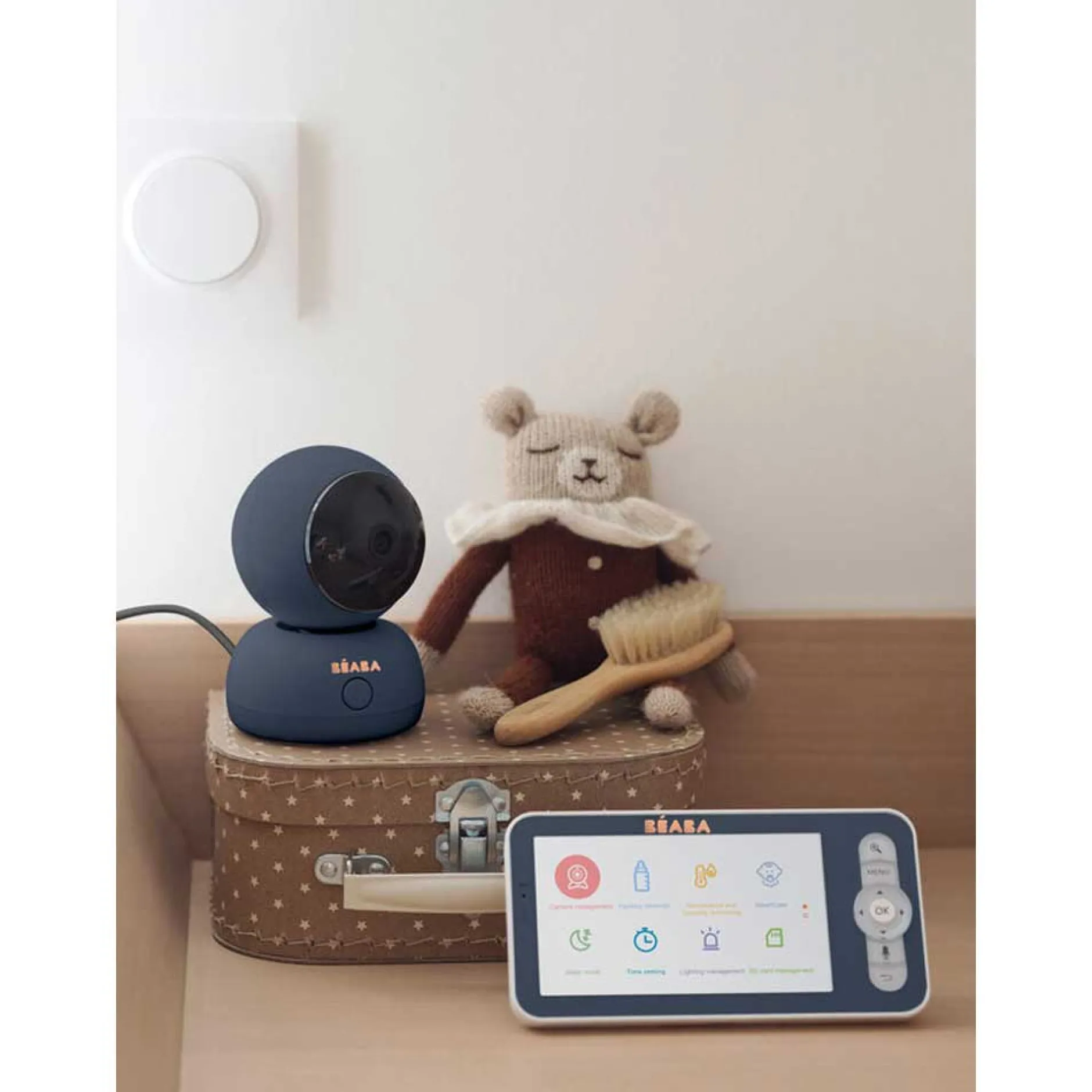 Babyphones*Béaba Ecoute bébé vidéo Zen Premium de Bleu