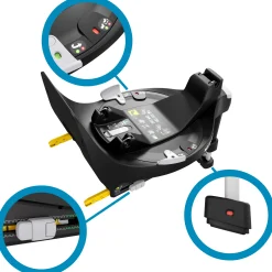 Bases De Sièges Auto|Siège Auto Avec Jambe De Force*Maxi-Cosi Embase FamilyFix 360 de Noir