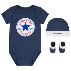 Bonnets, Moufles, Chaussons|Vêtements Naissance*Converse Ensemble body + bonnet + chaussons 0-6 mois de Navy