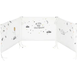 Tours De Lit*Little Band Etoiles Filantes Tour de Lit adaptable de Blanc