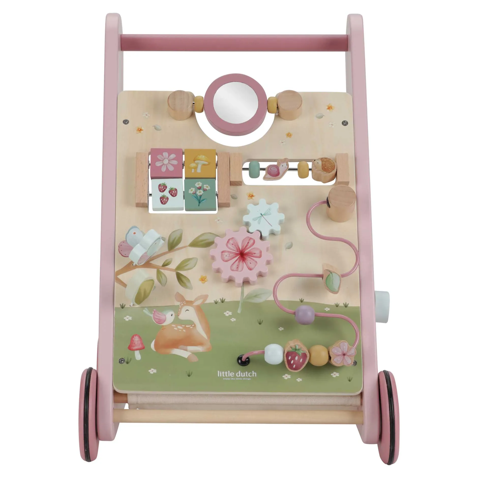 Porteurs|Jouets En Bois*Little Dutch Fairy Garden Chariot de marche de Rose
