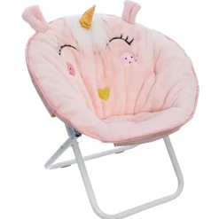 Fauteuils*Atmosphera Fauteuil enfant pliant Licorne de Rose Clair