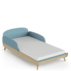 Ensembles Évolutifs|Kits De Transformation*CBA Meubles Firmiana Lit Bébé 70 x 140 + Kit évolutif inclus de Bleu Orage / Bois Naturel