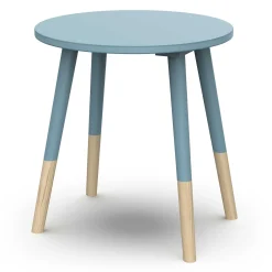 Autres Mobiliers*CBA Meubles Firmiana Tabouret de Bleu Orage / Bois Naturel