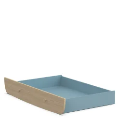 Tiroirs De Lit*CBA Meubles Firmiana Tiroir Lit junior de Bleu Orage / Bois Naturel