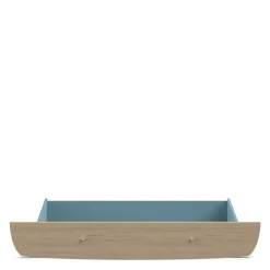 Tiroirs De Lit*CBA Meubles Firmiana Tiroir Lit junior de Bleu Orage / Bois Naturel