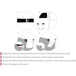 Lingerie|Vêtements*Carriwell Flexi-Belt extension de ceinture coton bio de Bleu marine