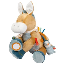 Jouets D'Activités*Nattou Félix et Léo Peluche d'Activités Âne Léo de Beige Chaud Foncé