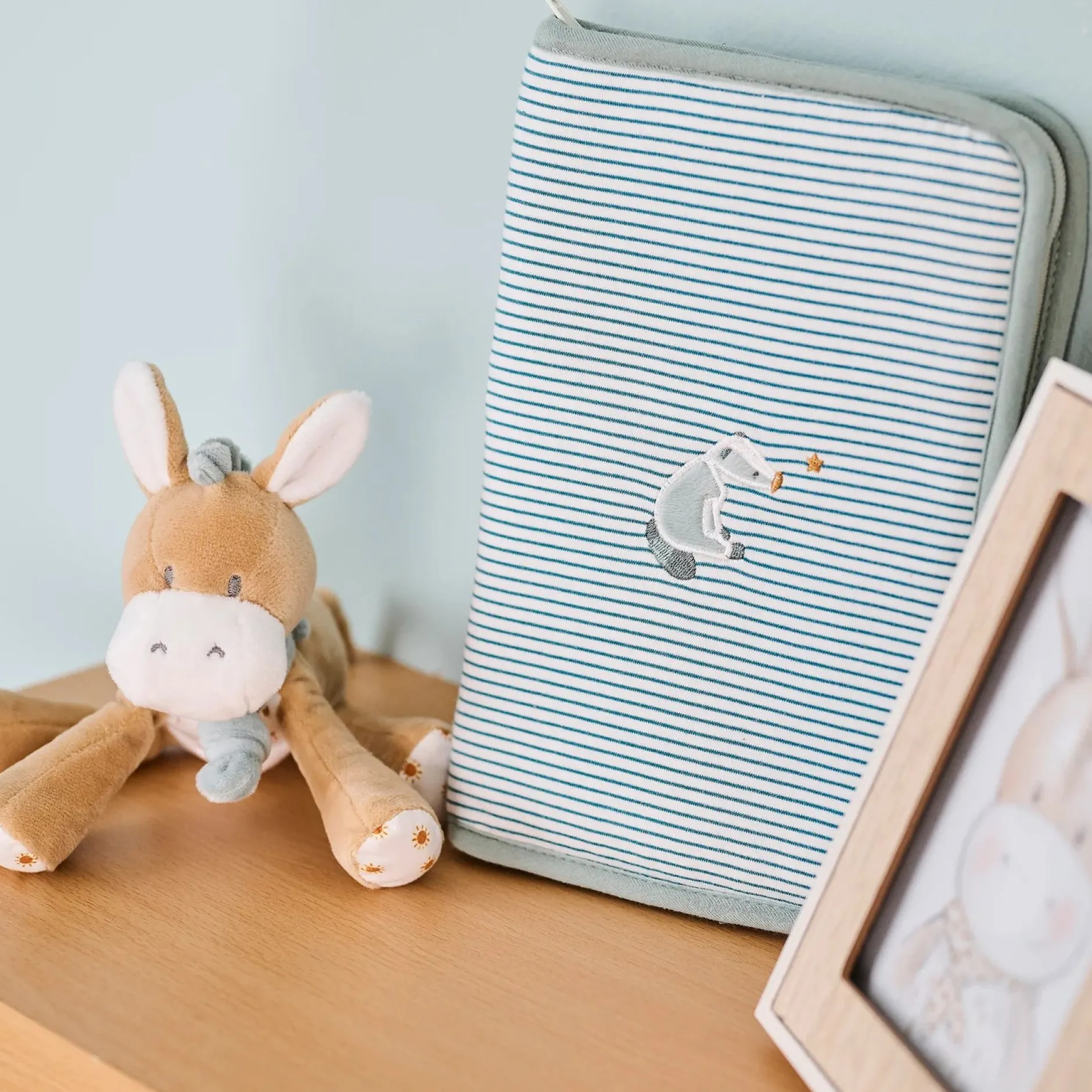 Protège-Carnet De Santé*Nattou Félix et Léo Protège Carnet de santé de Bleu Poussière