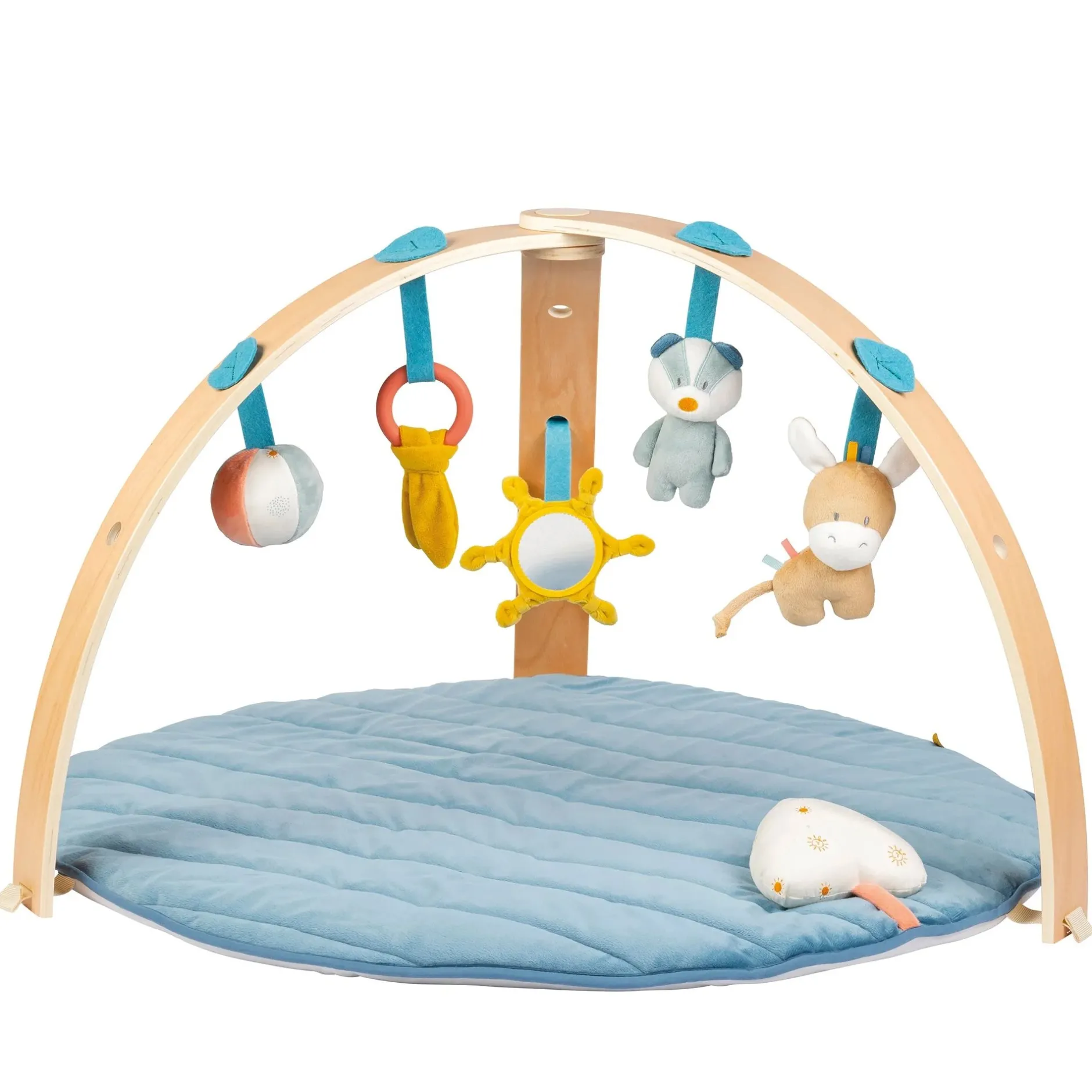 Tapis D'Éveil*Nattou Félix et Léo Tapis d'éveil avec Arches en bois de Bleu