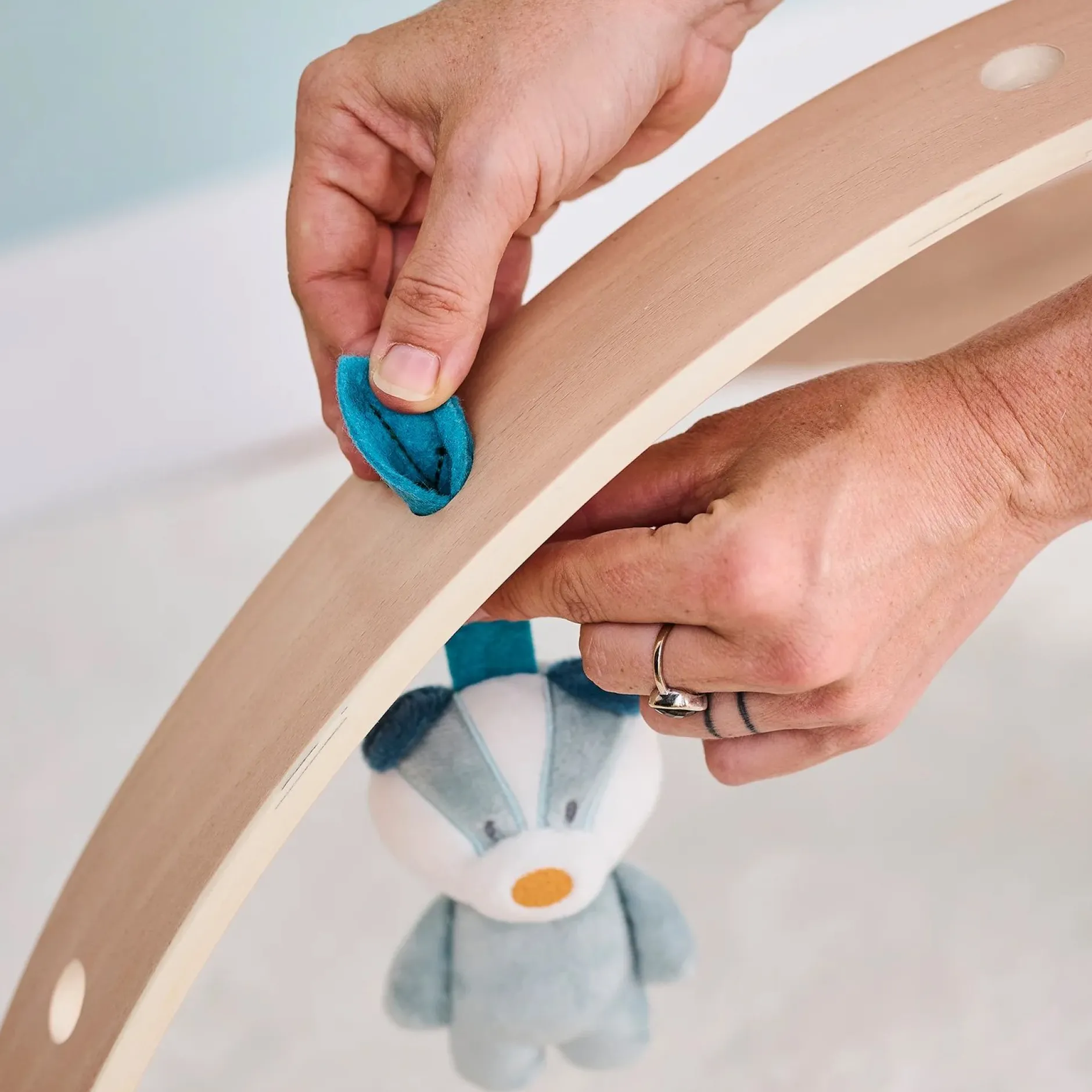 Tapis D'Éveil*Nattou Félix et Léo Tapis d'éveil avec Arches en bois de Bleu