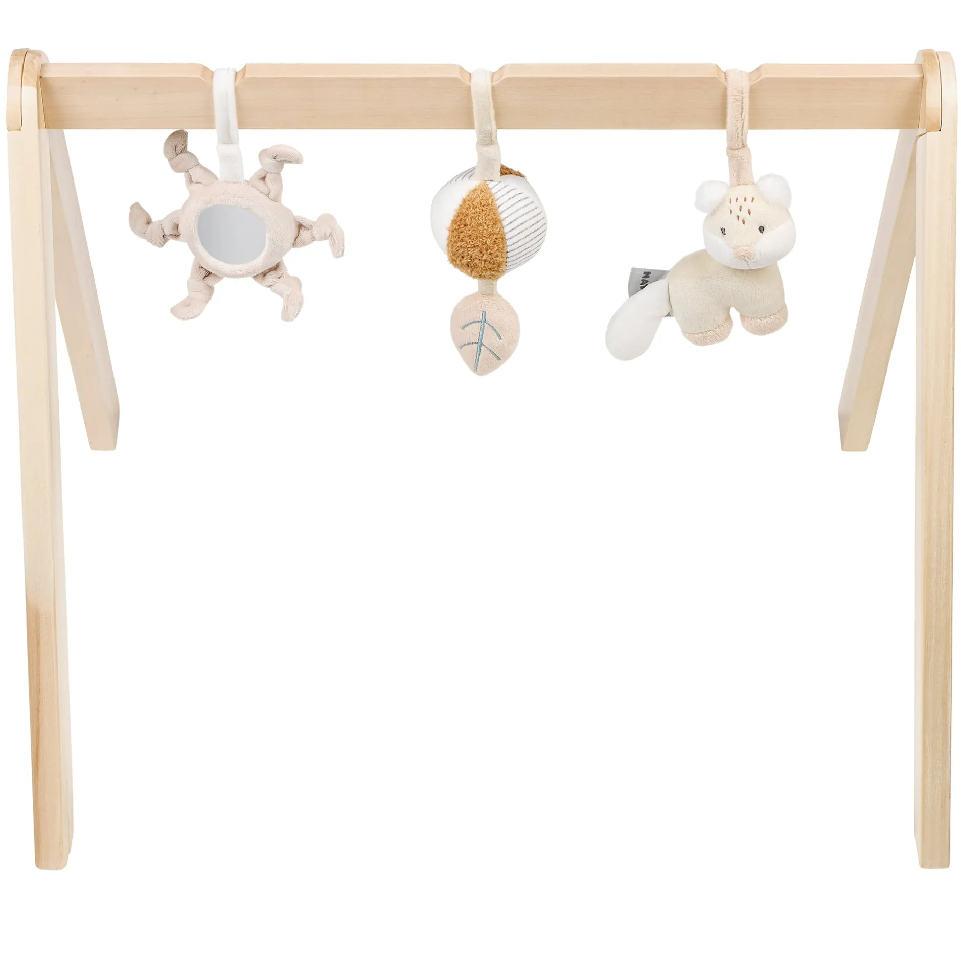 Arches*Nattou Flo, Ernest & Oli Arche en bois avec jouets de Flo Beige