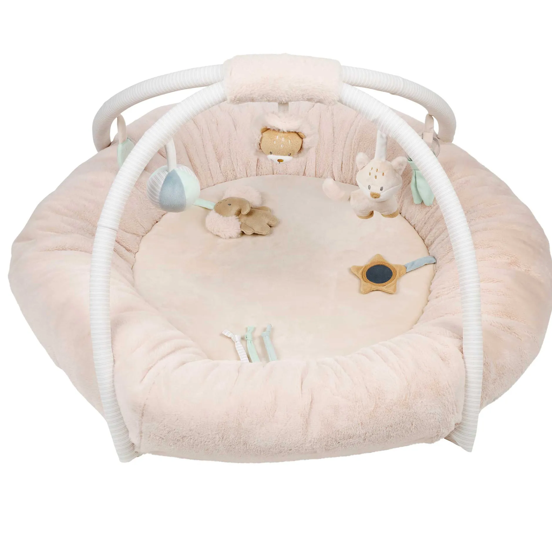 Tapis D'Éveil*Nattou Flo, Ernest & Oli Tapis pouf d'éveil avec arches de Beige