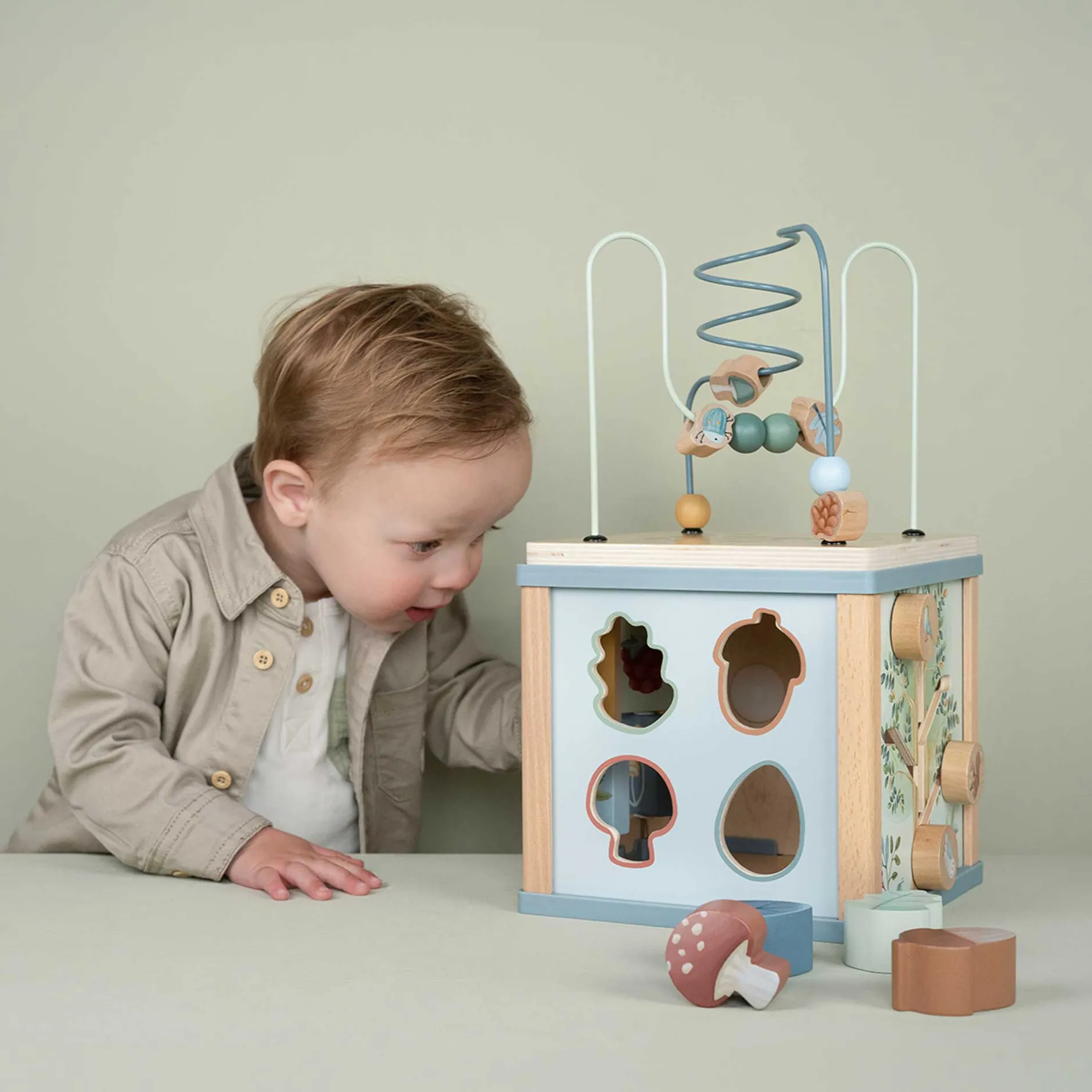 Jouets En Bois|Jouets D'Activités*Little Dutch Forest Friends Cube d'activités en bois de