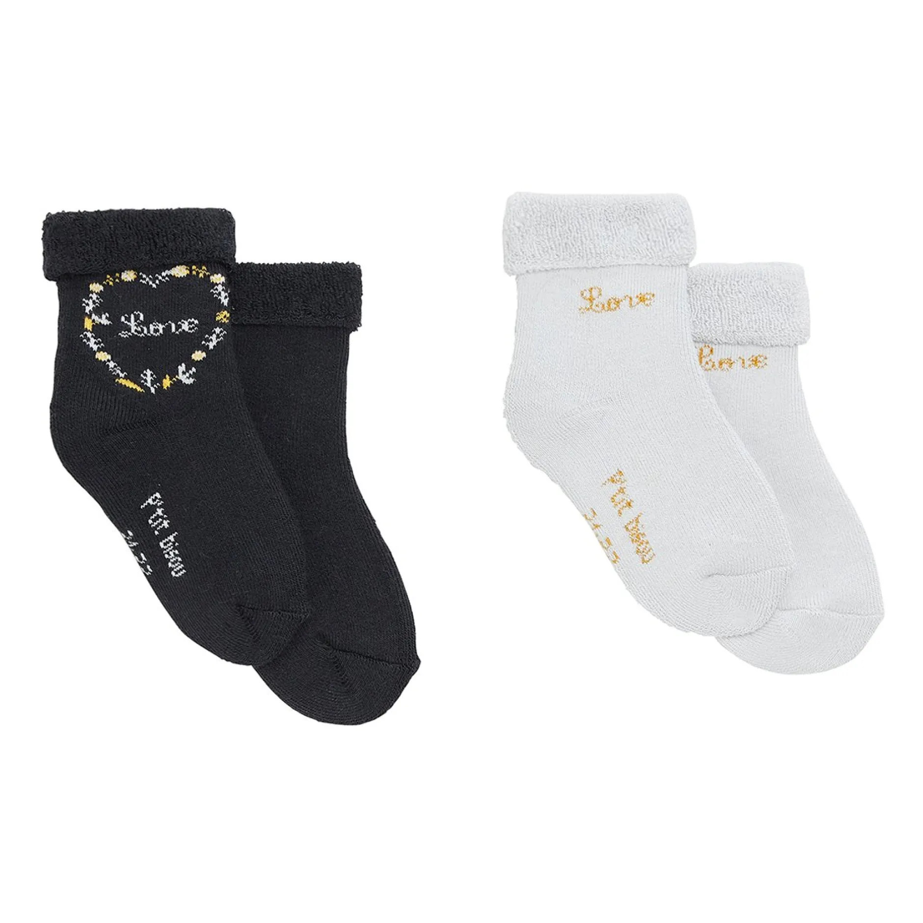 Chaussettes, Collants, Chaussons*P'tit bisou Golden Winter Lot de 2 chaussettes de Love Place