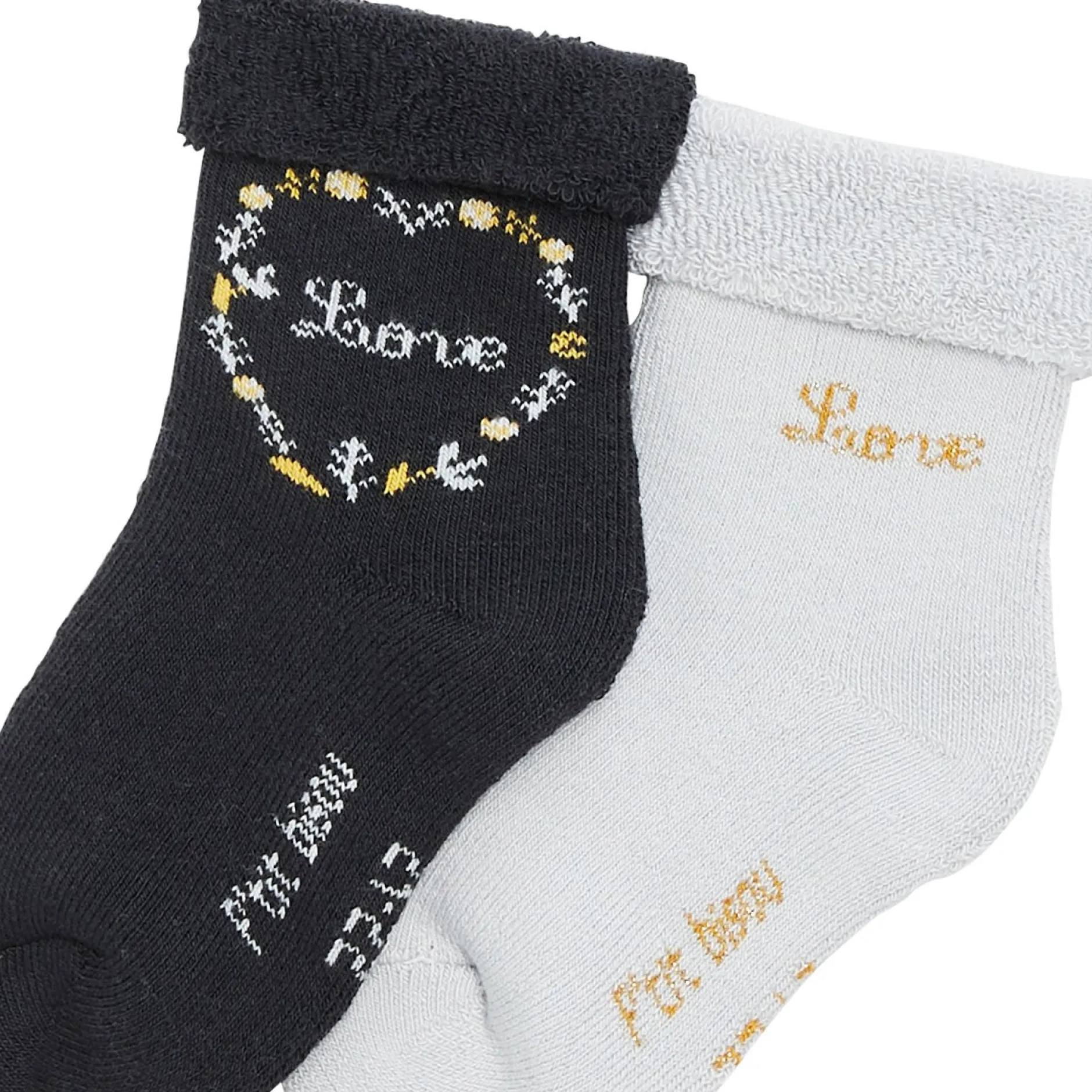 Chaussettes, Collants, Chaussons*P'tit bisou Golden Winter Lot de 2 chaussettes de Love Place