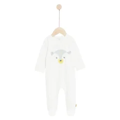 Pyjamas*P'tit bisou Golden Winter Pyjama en velours 12 mois de Ecru Peluche