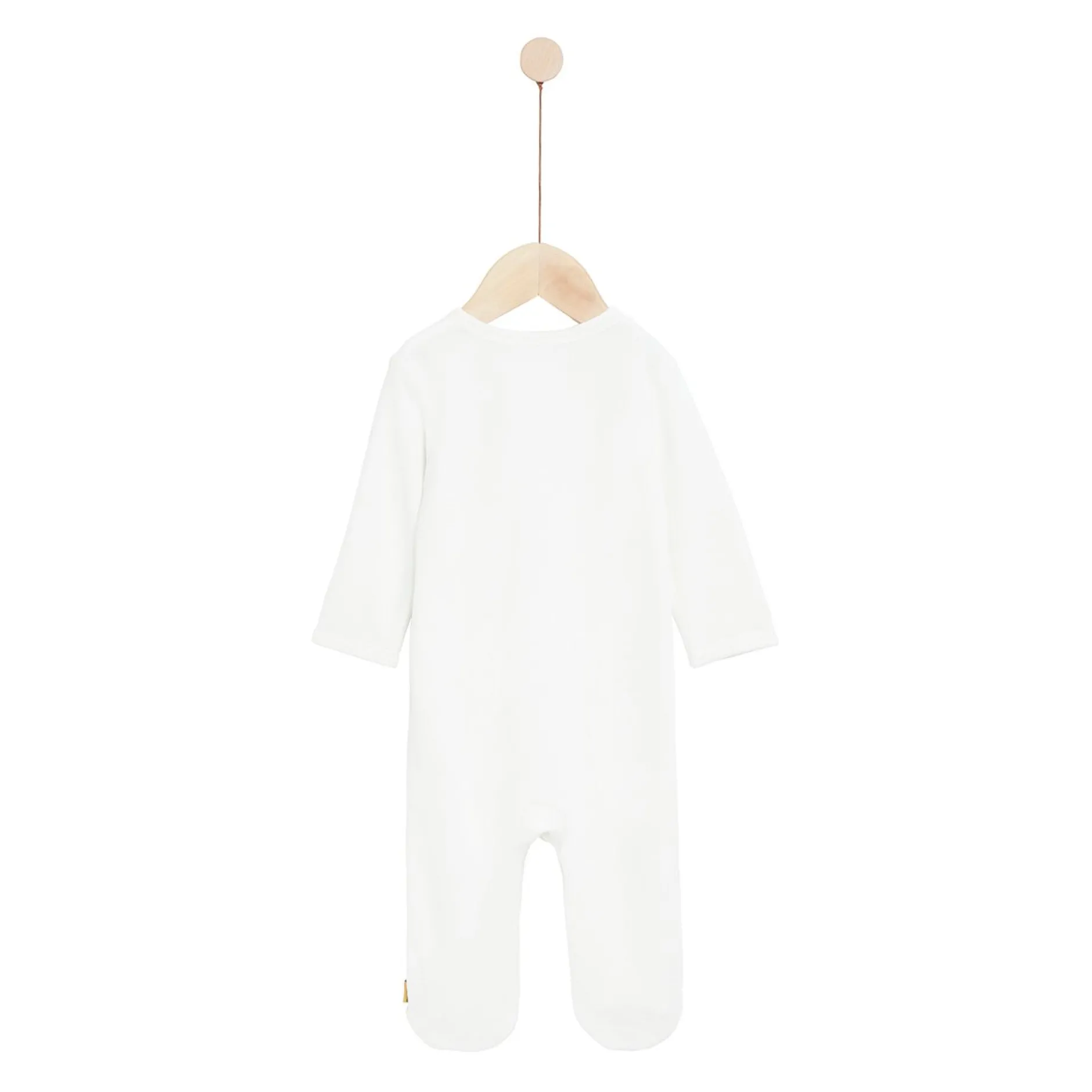 Pyjamas*P'tit bisou Golden Winter Pyjama en velours 12 mois de Ecru Peluche